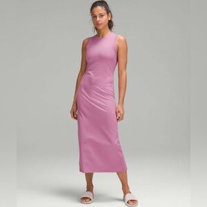 Lululemon all aligned ribbed midi dress women's 8